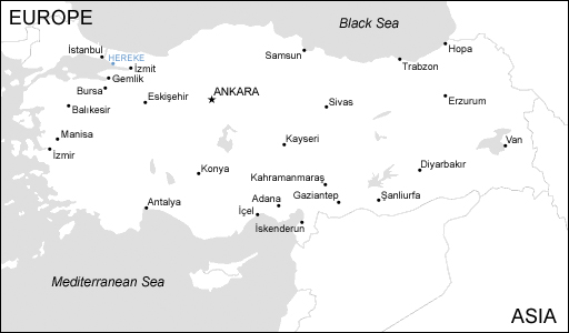 Map of Türkiye